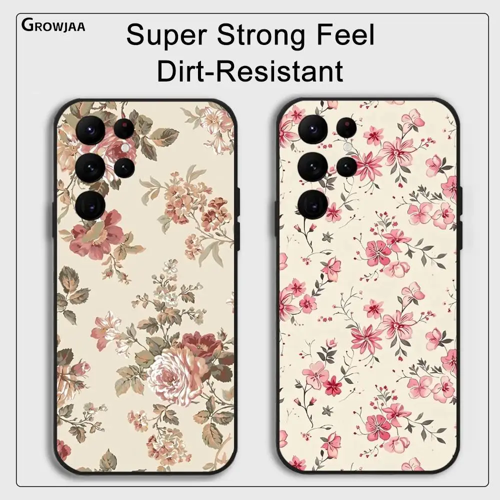Vintage-style Roses phone case for Samsung Galaxy S25 S24 S22 S23 Ultra S21 S20 Plus 5G