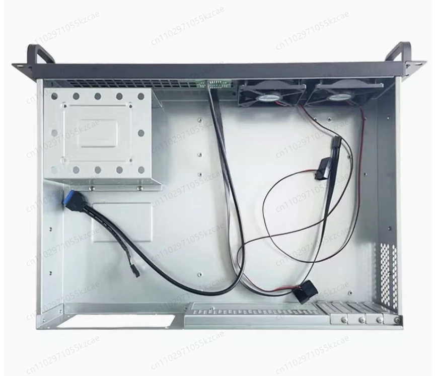 19 Inch 2U Rack Mount Server Chassis 300MM Depth, Supports ATX Motherboard with Dual 80mm Cooling Fans