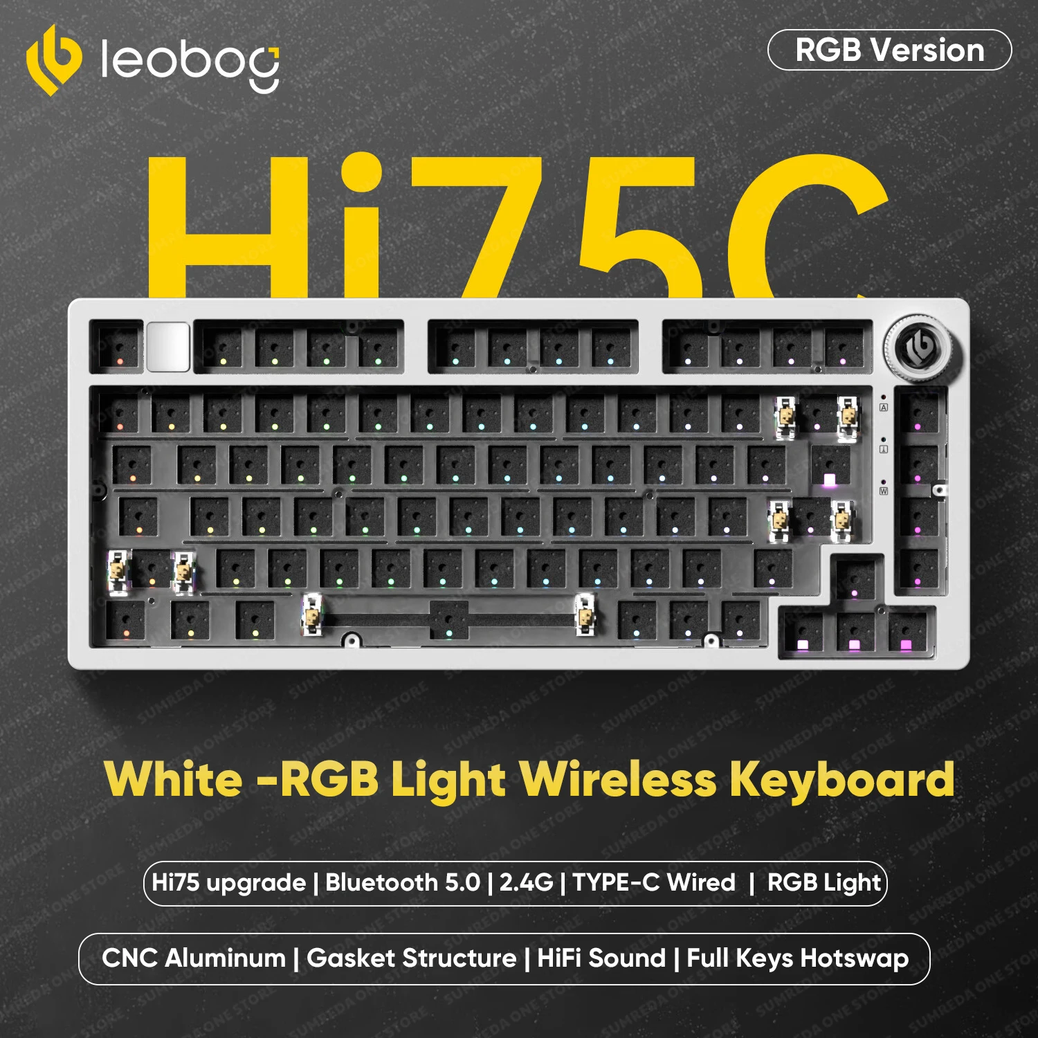 Leobog Hi75C Pro メカニカルキーボード Leobog hi75c hi75c pro teclado mecânico sem fio 75% kit layout 81