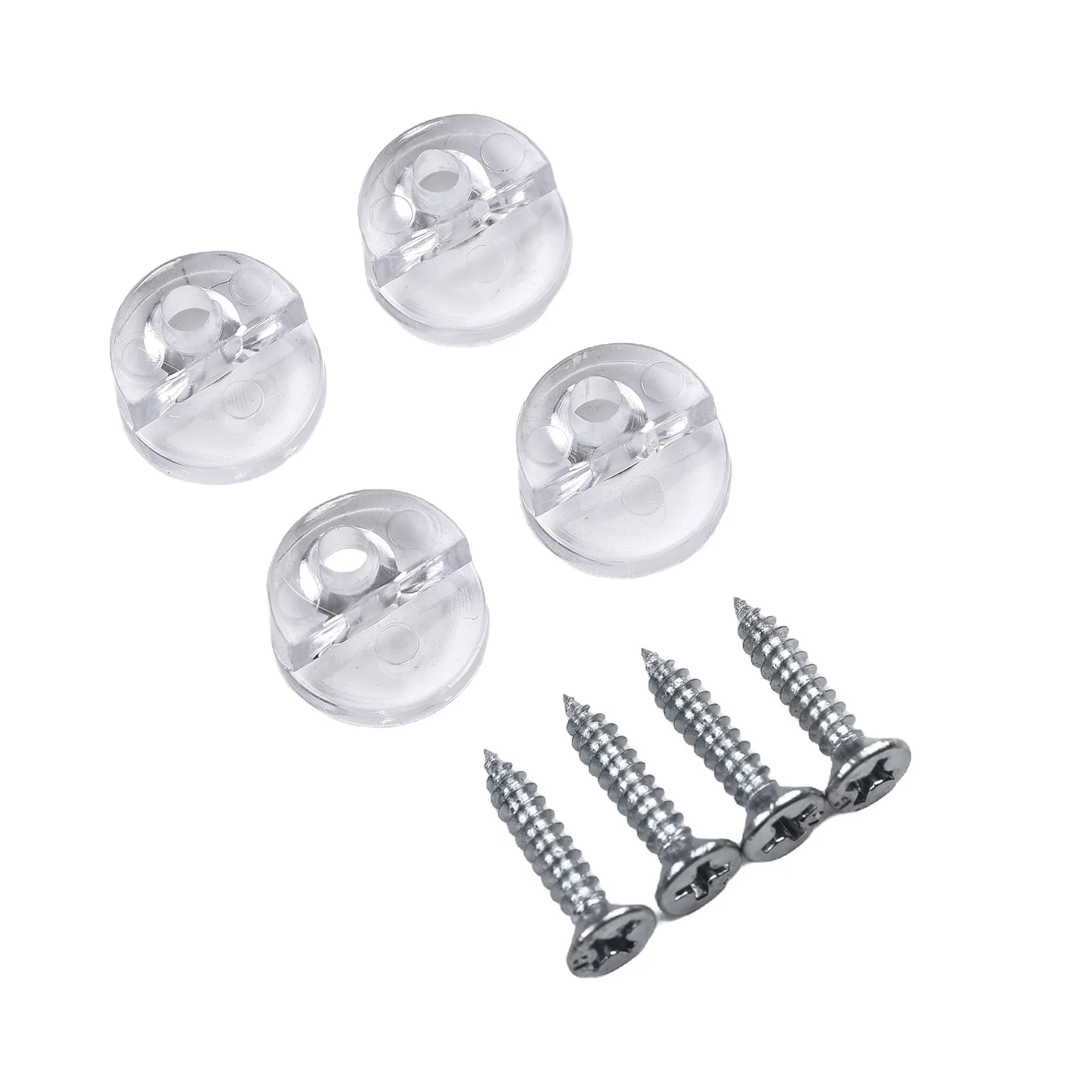 Fixing Screws Mirror Wall Hanging 3mm Fixing Kit Frameless Clips Mirror Mounting Hanging Plastic Wall Clips Brand New