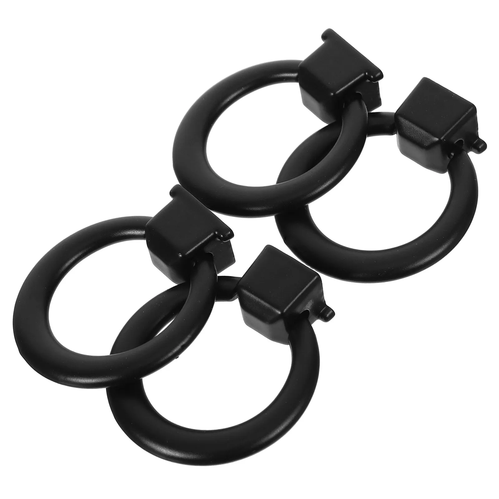 4Pcs Contemporary Ring Drawer Pull Handle Minimalist Single Hole Zinc Alloy Furniture Hardware for Dresser Wardrobe Cabinet