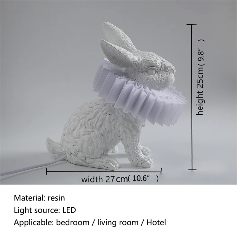 OULALA Modern Table Lamp Creative LED Rabbit Desk Light Decorative for Home Living Room Bedroom