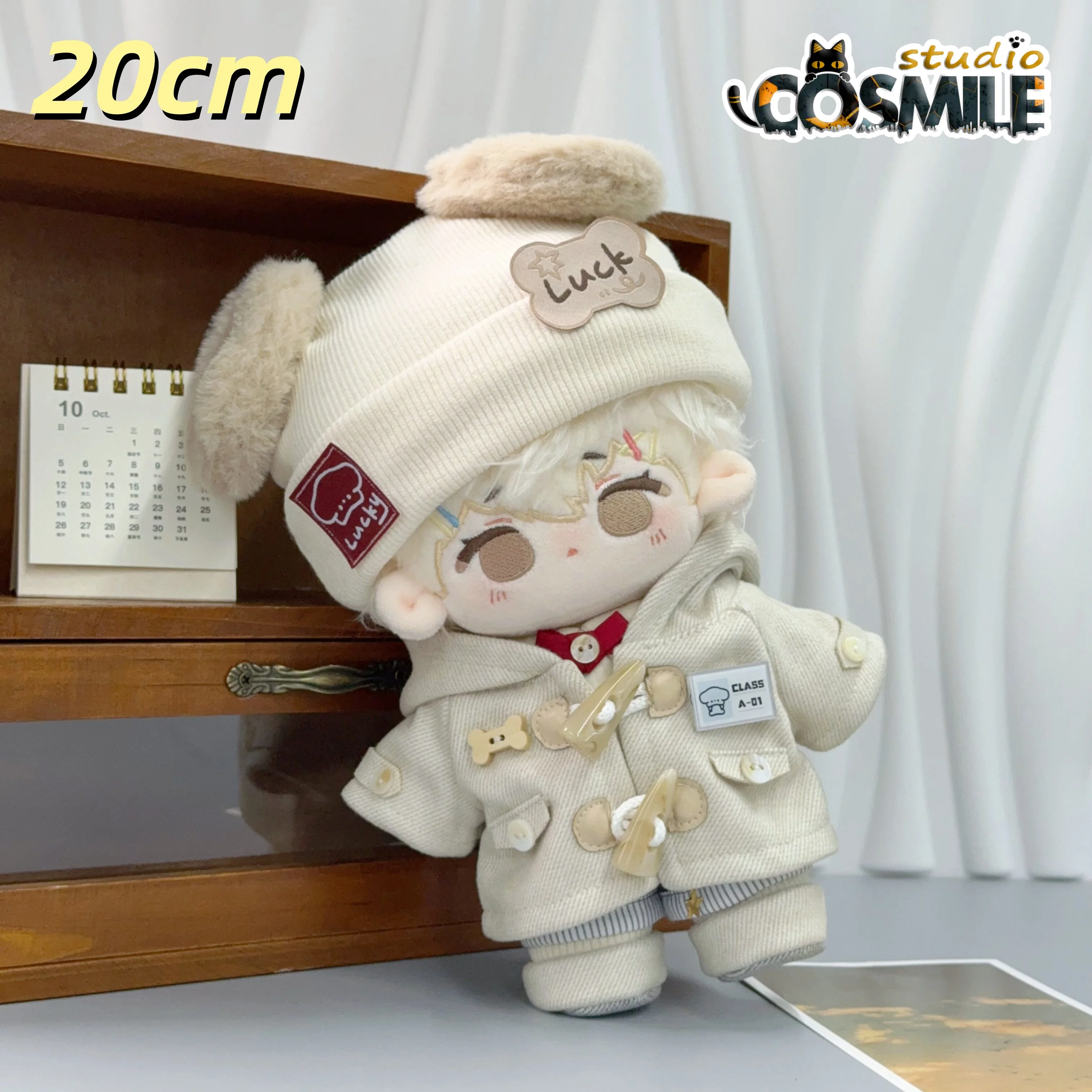 

No attributes Star Idol Puppy Wool Coat Hat Winter Costume for Stuffed 20cm Plush Doll Accessories Doll's Clothes Gift Mao