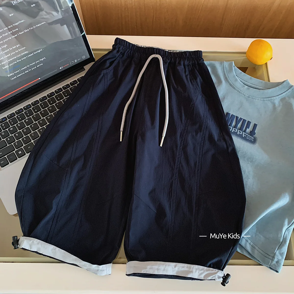 roupas-infantis-calcas-casuais-para-criancas-verao-finas-para-meninos-versateis-soltas-e-modernas-em-cores-solidas