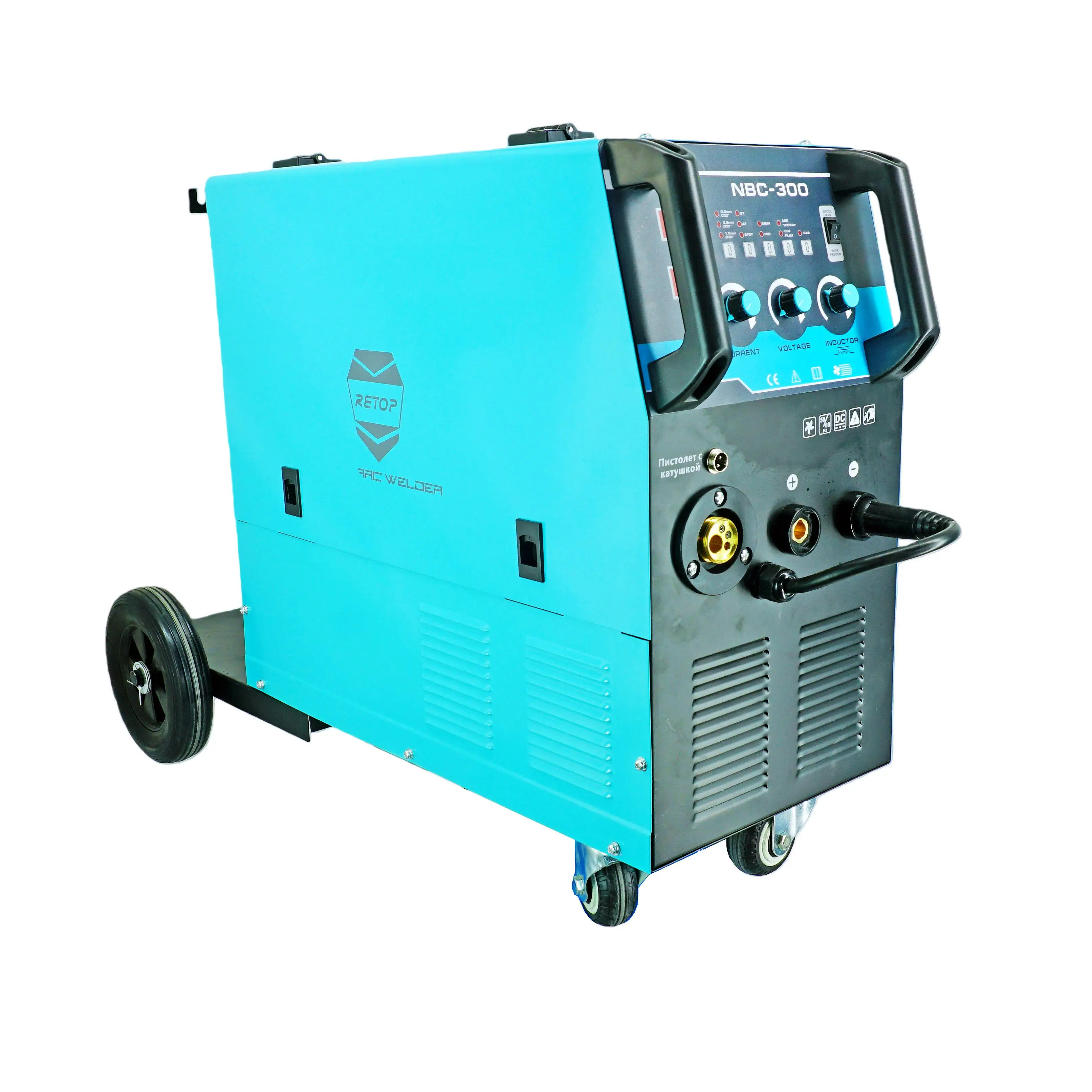 RETOP NBC-300 220V 250A MMA MIG 2 in 1 15kg Wire Feeder Welding Machine with Trolley for Industrial and Construction Use