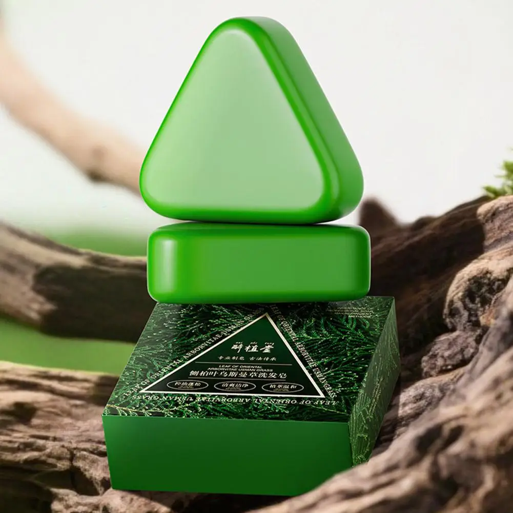 قالب شامبو عشبة أوسما الطبيعي بوليغونوم متعدد الأزهار لنمو الشعر، سماكة سواد وتغذي فروة الرأس ومكافحة تساقط الشعر