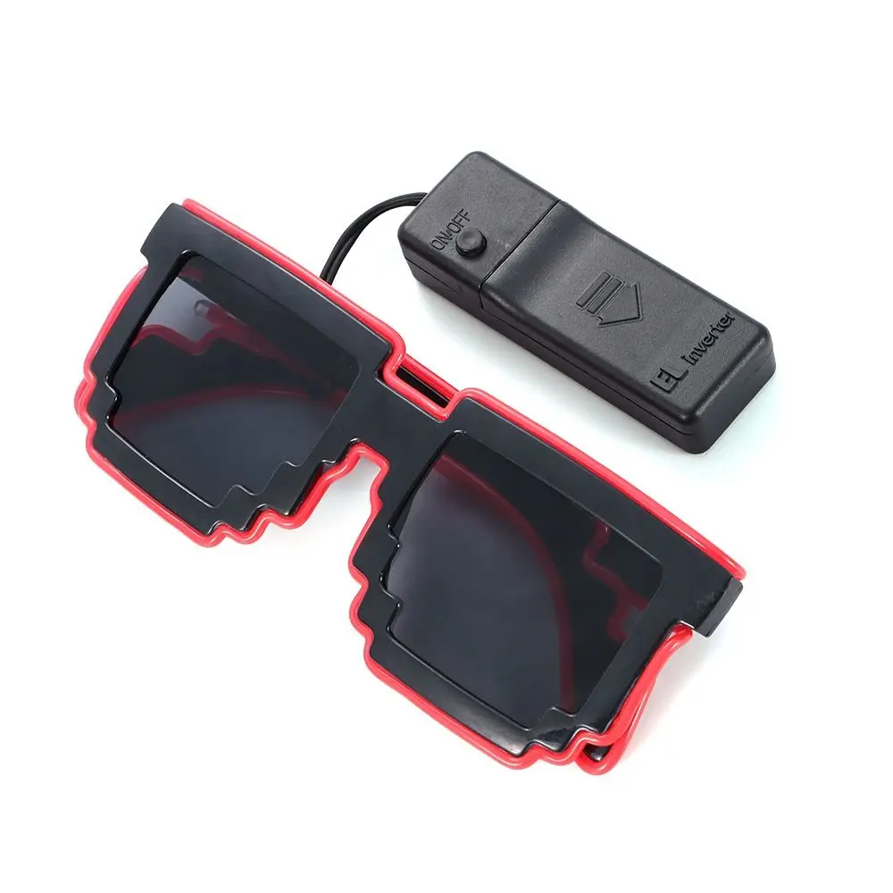 نظارات ليد فسيفساء لاسلكية ، هالوين ، عيد ميلاد ، عيد ميلاد ، مضحك ظلال الهذيان النيون ، تضيء ، بارد ، توهج في الظلام #4