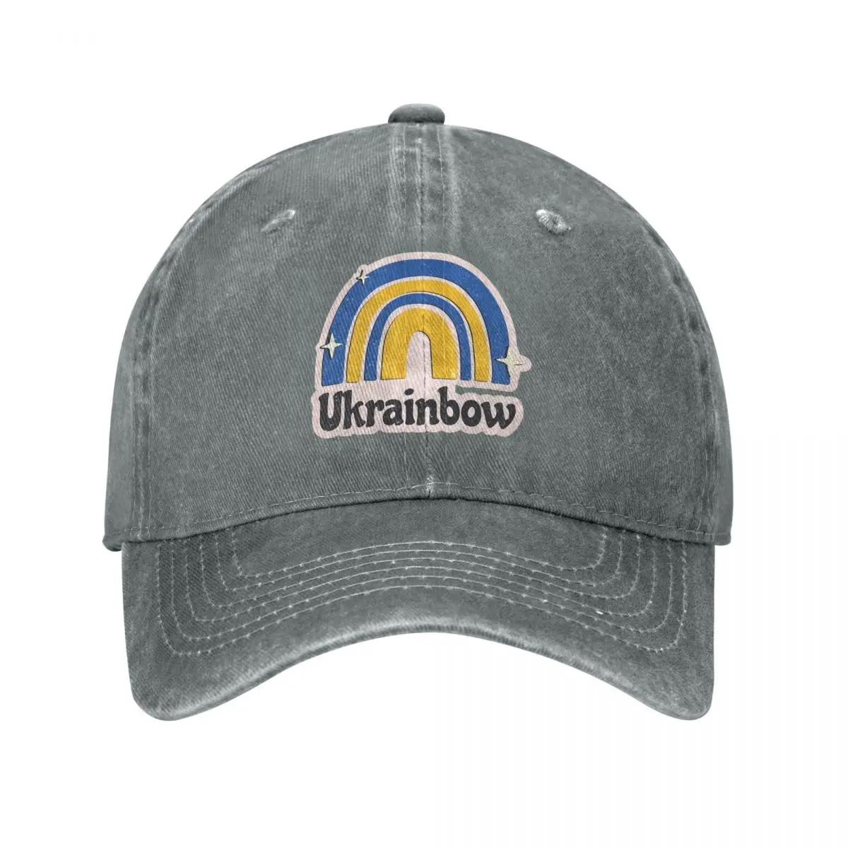 Ukrainbow Tryzub Ukrainian Ukraine Baseball Cap Vintage Distressed Washed Sun Cap Unisex Outdoor Summer Hats Cap