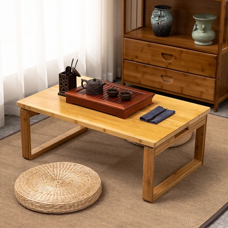 Tatami small tea , Japanese-style bay window low rectangular balcony foldable kang tea study