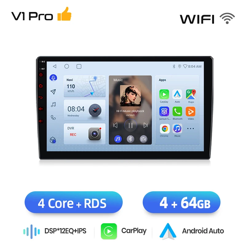 Junsun autoradio voor Citroen C5 2008-2017 Draadloze CarPlay Android Auto met Smart Car Systems scherm Auto-accessoires Bluetooth