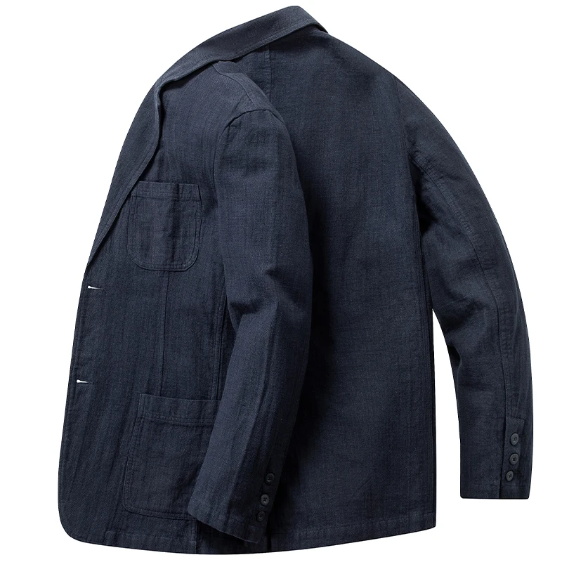 

Высококачественный модный и стильный повседневный блейзер. Качество ткани достаточно хорошее, изготовлено из чистого льна с добавлением уплотняющих материалов.