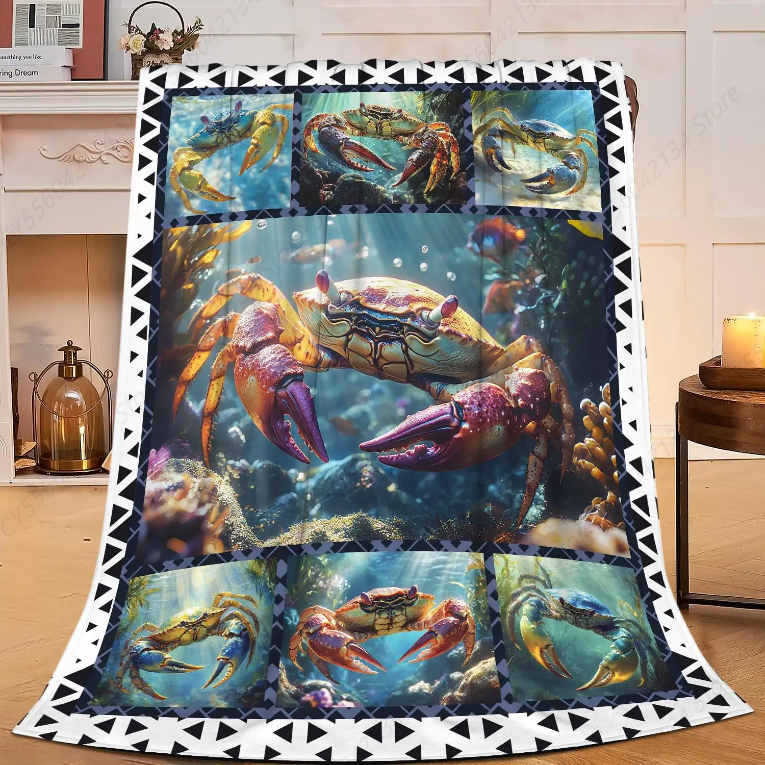 

Одеяло с крабами, одеяло с крабами, мягкое, уютное, теплое, нечеткое флисовое, легкое, плюшевое, с животными, декор, подарки для влюбленных для мужчин, женщин и мальчиков