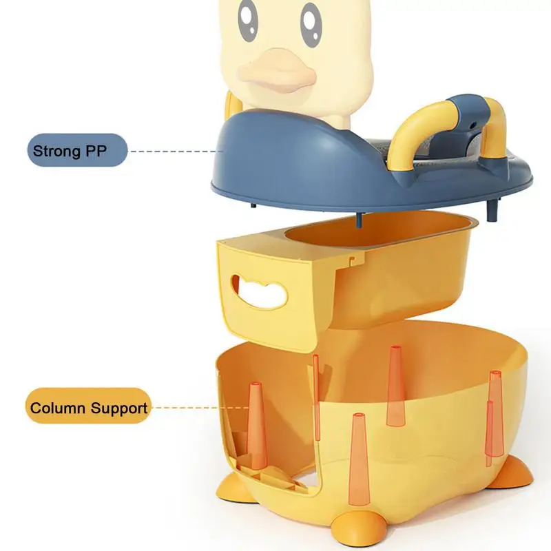 Kid Travel Potty Portable Cartoon Duck Shape Potty with Convenient Drawer Moveable Toilet For Girls Boys for Picnics And Outings