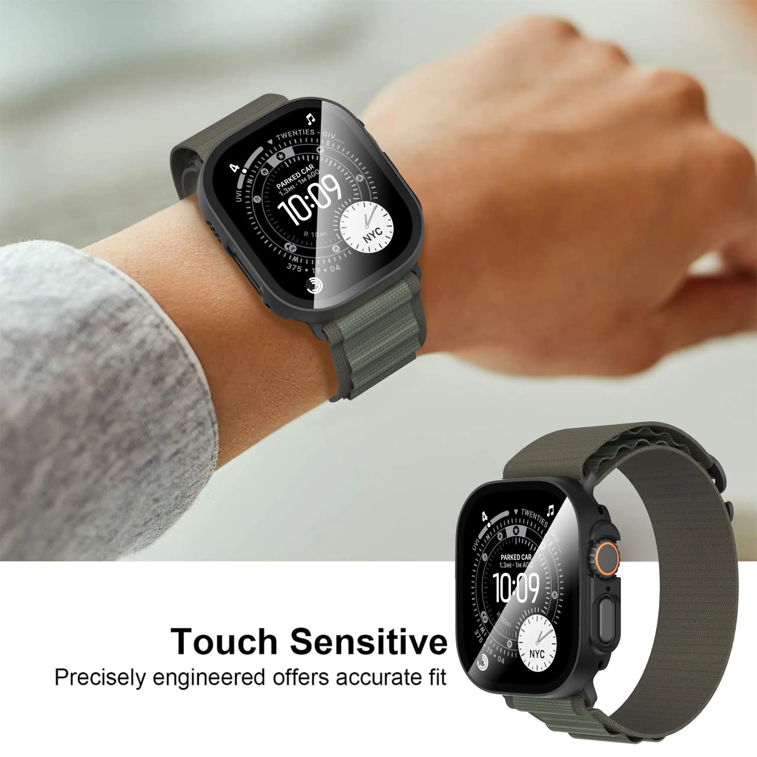 Gehärtetes Glas + Sichtschutz für Apple Watch Ultra 3 2 49 mm Hülle, Anti-Spionage-Displayschutzfolie, iWatch Ultra 3 2 Serie – Detail 7
