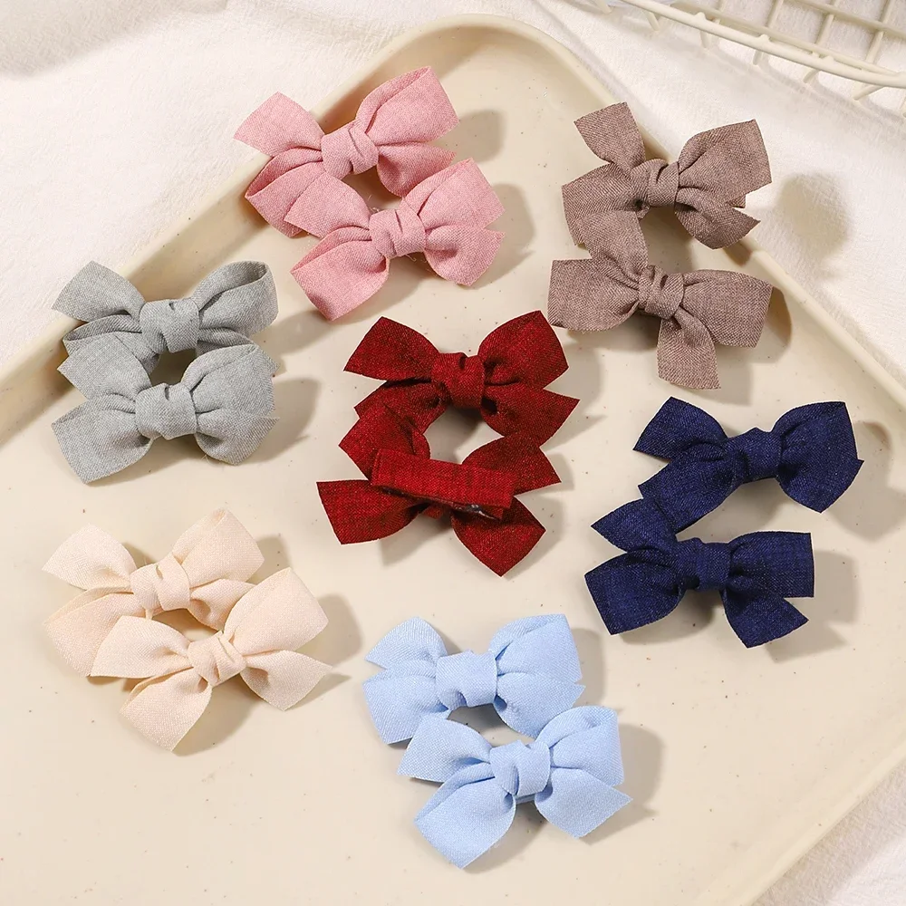 10pcs/set Cute Girls Princess Hairpins Hair Bows Nylon Safe Hair Clip Barrettes for Infants Toddlers Kids Baby Hair Accessories