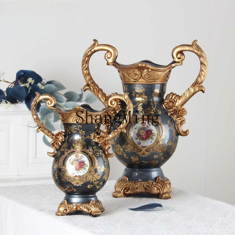 

CL vase luxury creative decoration living room porch tabletop ornament binaural vase crafts