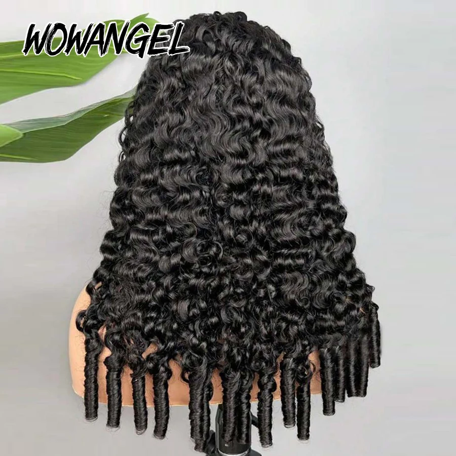 Burmesische Lockenperücke mit spiralförmigen Lockenenden, 13x6 HD-Spitzenfrontperücke aus Echthaar, 250% vorgezupftes brasilianisches Haar für Frauen – Detail 5