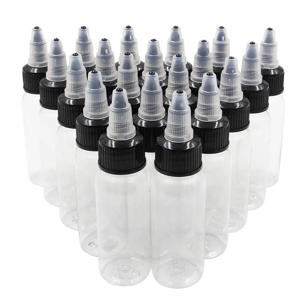 

10PCS 120ML/60ML/30ML/15ML Tattoo Empty Ink Bottle Plastic Twist Cap Tattoo Ink Pigment Clear Bottle Accessories Free Shipping