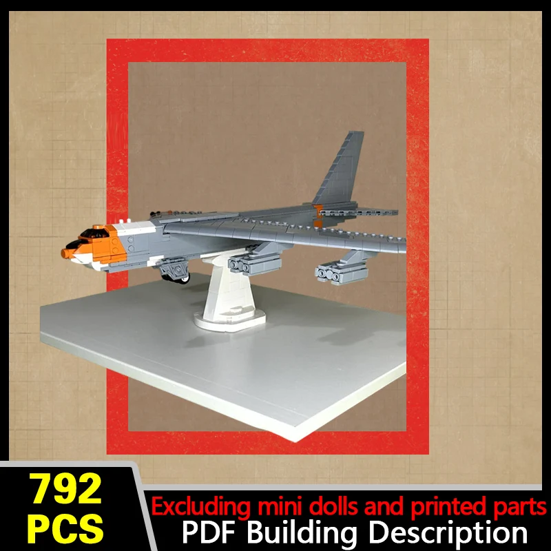 NB-52s V3 Military Bomber Model MOC Building Bricks War Equipment Style Modular Technology Gifts Holiday Assemble Toys Suit