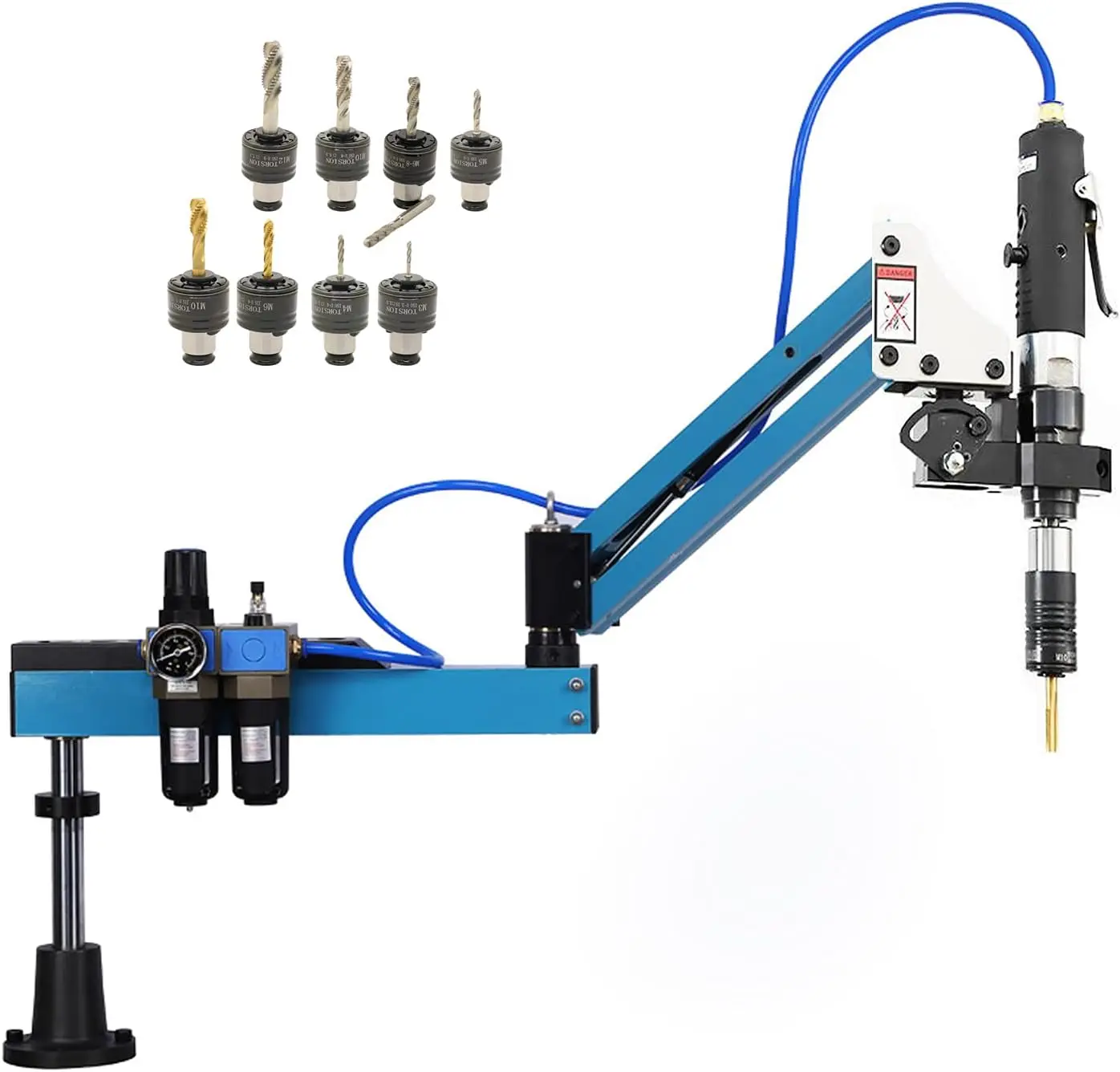 

High precision M3-M12 pneumatic tapping arm vertical air, electrically powered pump PLC core component M12