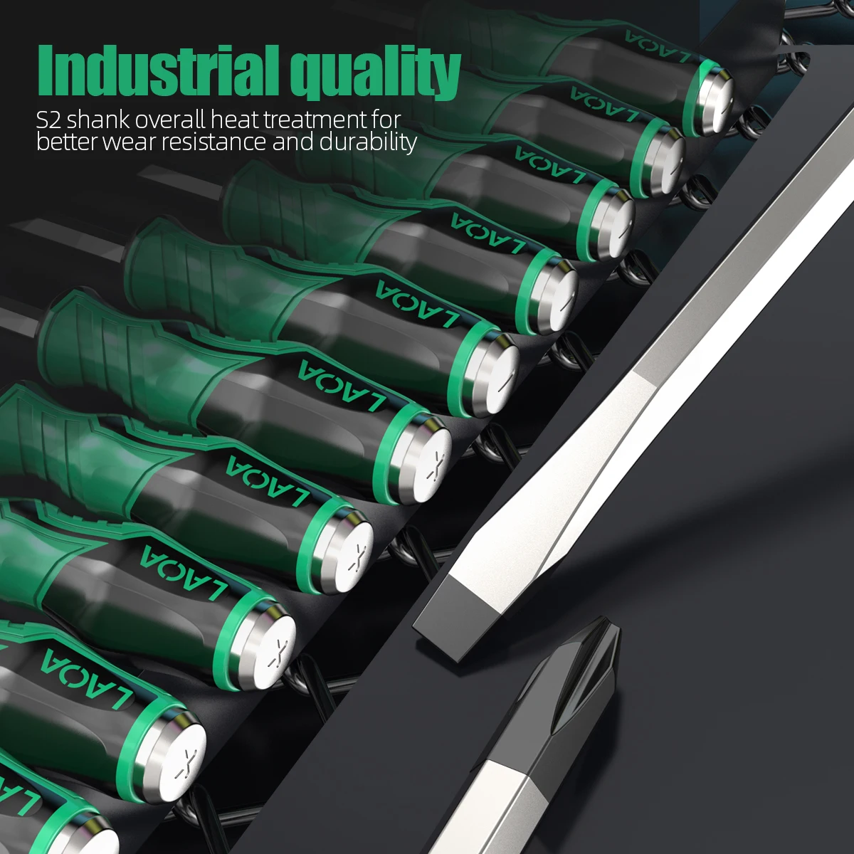 LAOA Heavy Duty Impact Screwdriver With Full Tang Handle Hammer Through Design For Robust Fastening And Durability In Demanding