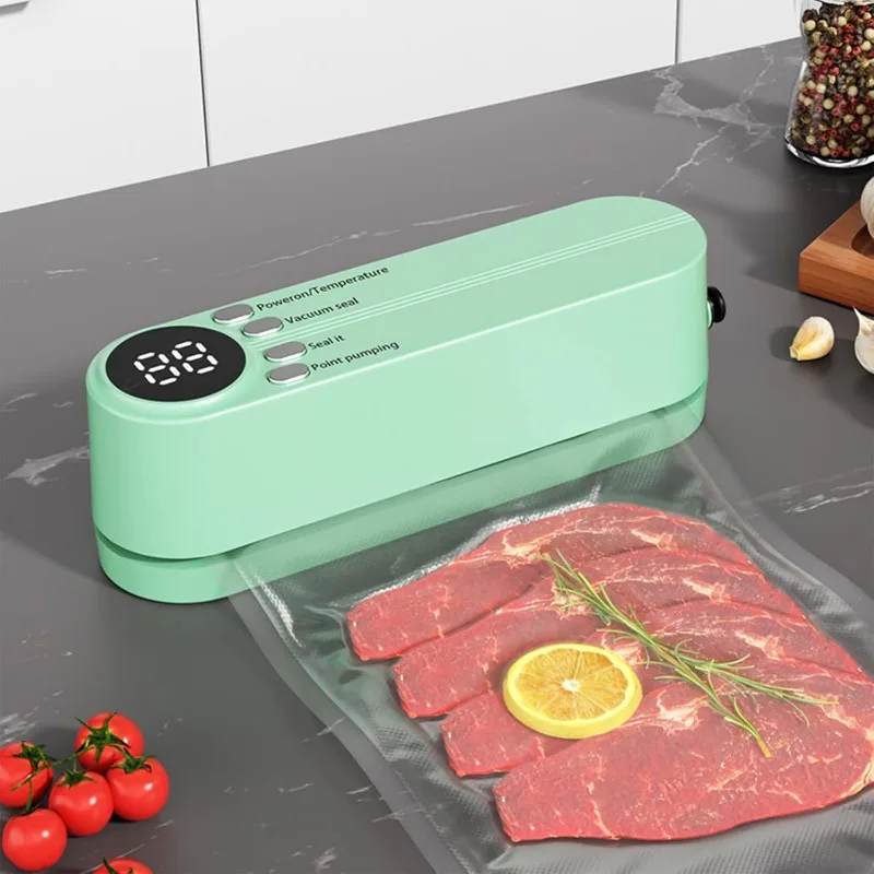 【USB Portable Food Vacuum Sealer】3-in-1 Multifunction with External Suction & Inflation, Compact Kitchen Storage Tool