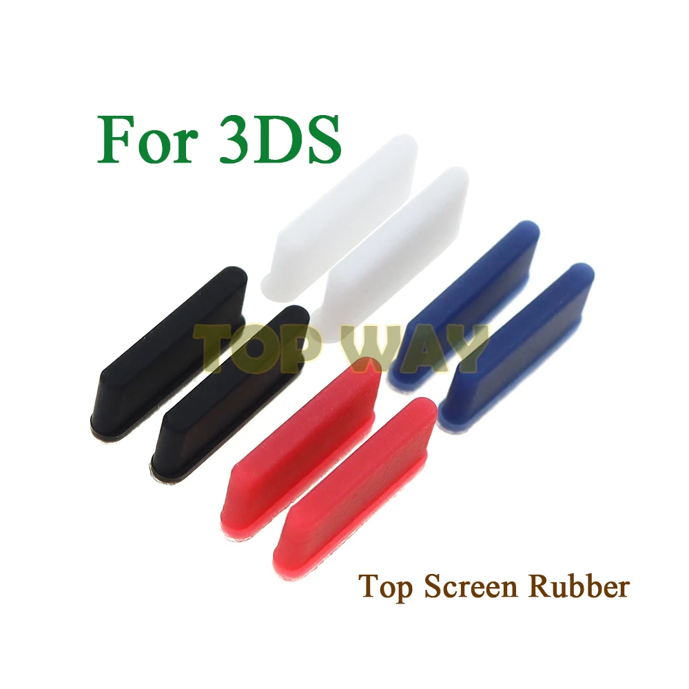 닌텐도 3DS 콘솔용 상단 스크린 전면 고무 발 커버, 하단 단추 후면 커버 고무, 3 세트