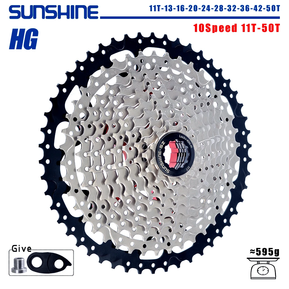 SUNSHINE Fahrradkassette 8/9/10/11/12 Geschwindigkeit MTB Kettenrad 11T-32T/36T/40T/42T/46T/50T/52T HG Struktur Freilauf für SHIMANO/SRAM