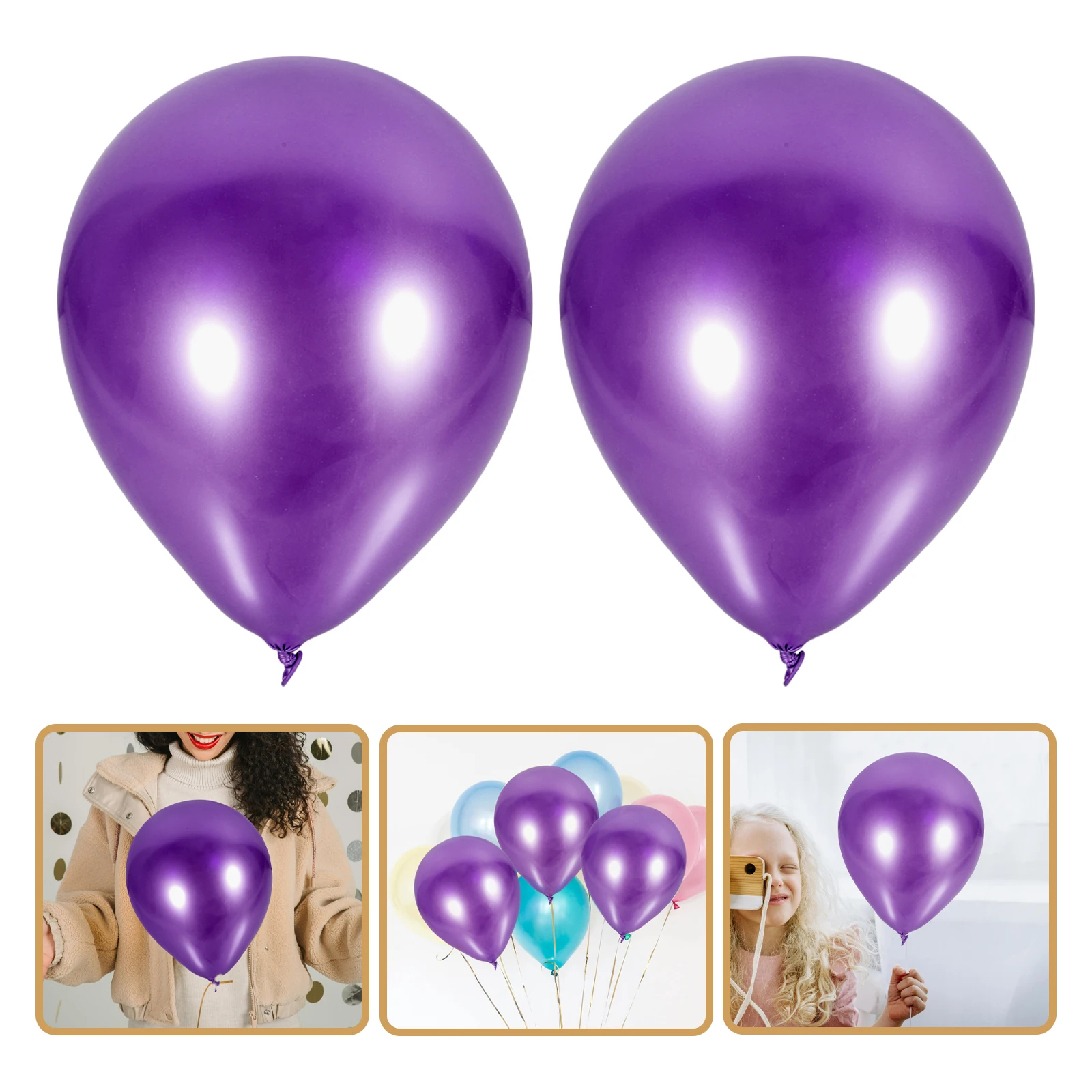 

50 Pcs Decorate Metal Latex Balloons Large Emulsion Decorations for Weddings