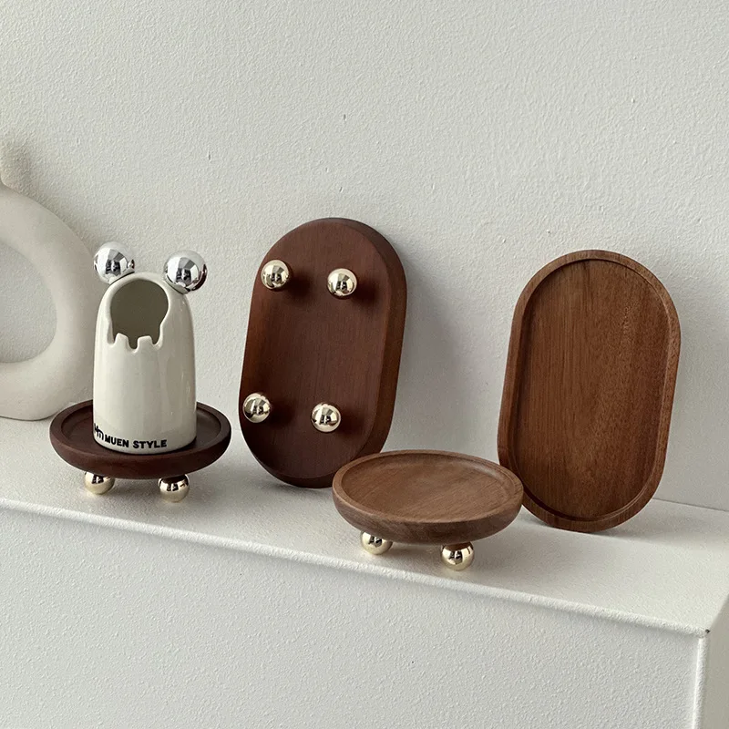 Jewelry ring accessories jewelry display storage tray live broadcast prop wooden tray incense holder