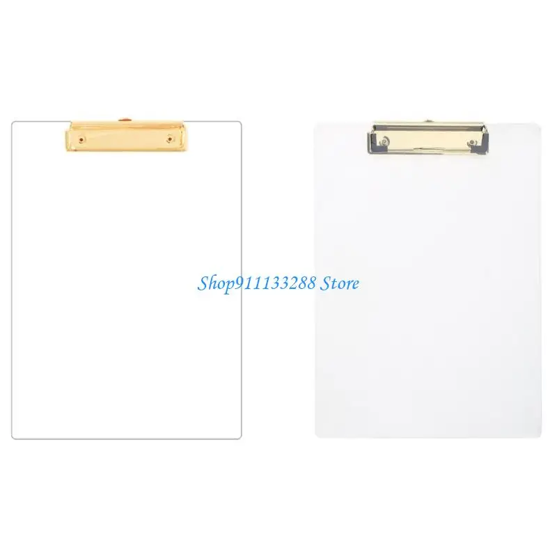 

G88D Transparent Clipboard File Holder Low Profile Clip Holds 30 Sheets for Office