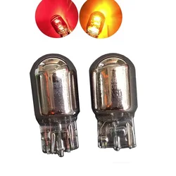2Pc Car LED Brake Turn Singal Light 12V 5W T10/T20 7440/7441/7443/7444 Chrome Plated Mirror Invisible Reverse Lamp Tail Bulb
