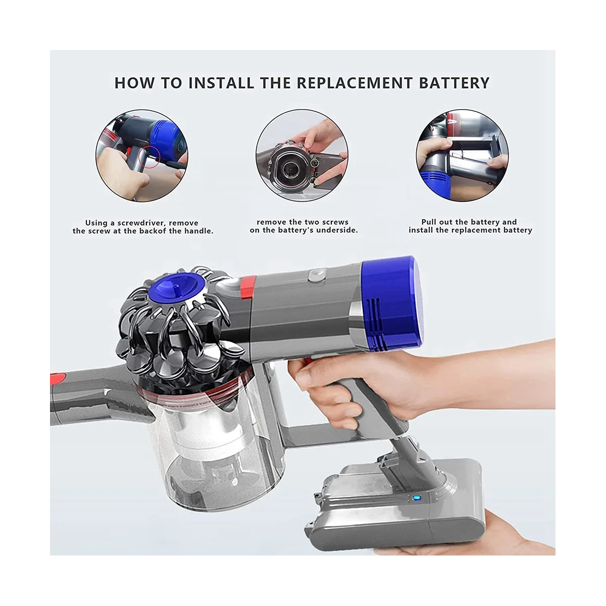 A09G-Замените адаптер батареи V7 + предварительный фильтр 21,6 В для пылесосов V7 Animal/Extra/Mattress/Absolute/Trigger/Allergy