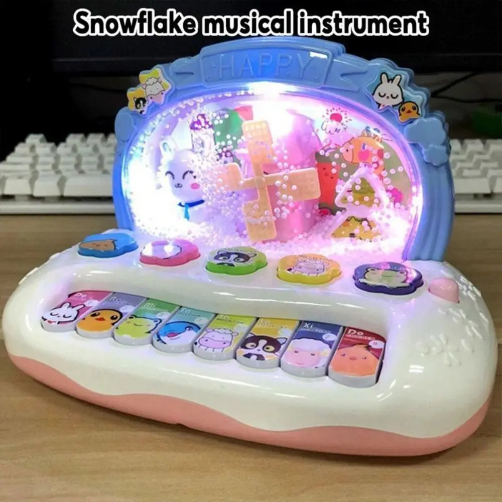 漫画音楽ピアノおもちゃ電子ピアノキー音ライトスノーフレーク楽器おもちゃ教育ゲームギフト