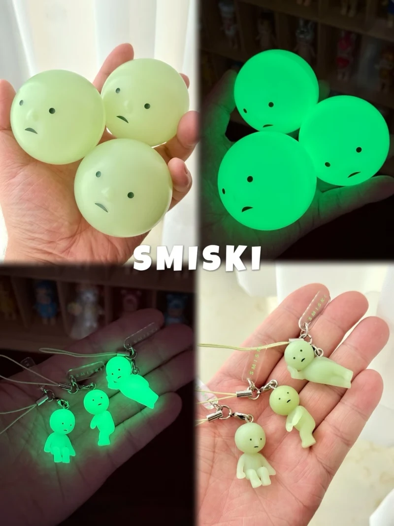Sonny Angel SMISKI Strap Accessories Blind Capsule Glow in The Dark Gashapon Pendants Collectible Keychain Birthday's Day Gifts