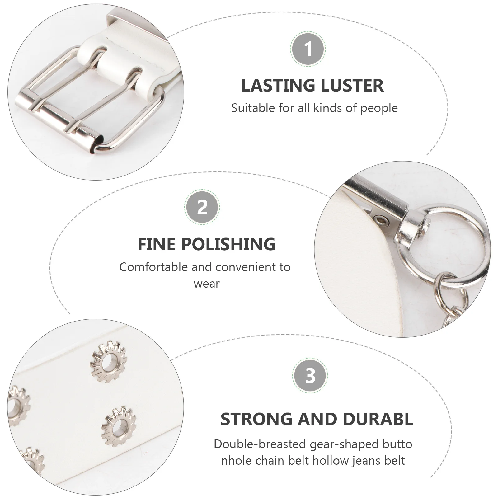 

1Pcs Double Breasted Gear Shape Waist Belt Artificial Fashion Belt Women Jeans Stylish Waistband Dress Accessory