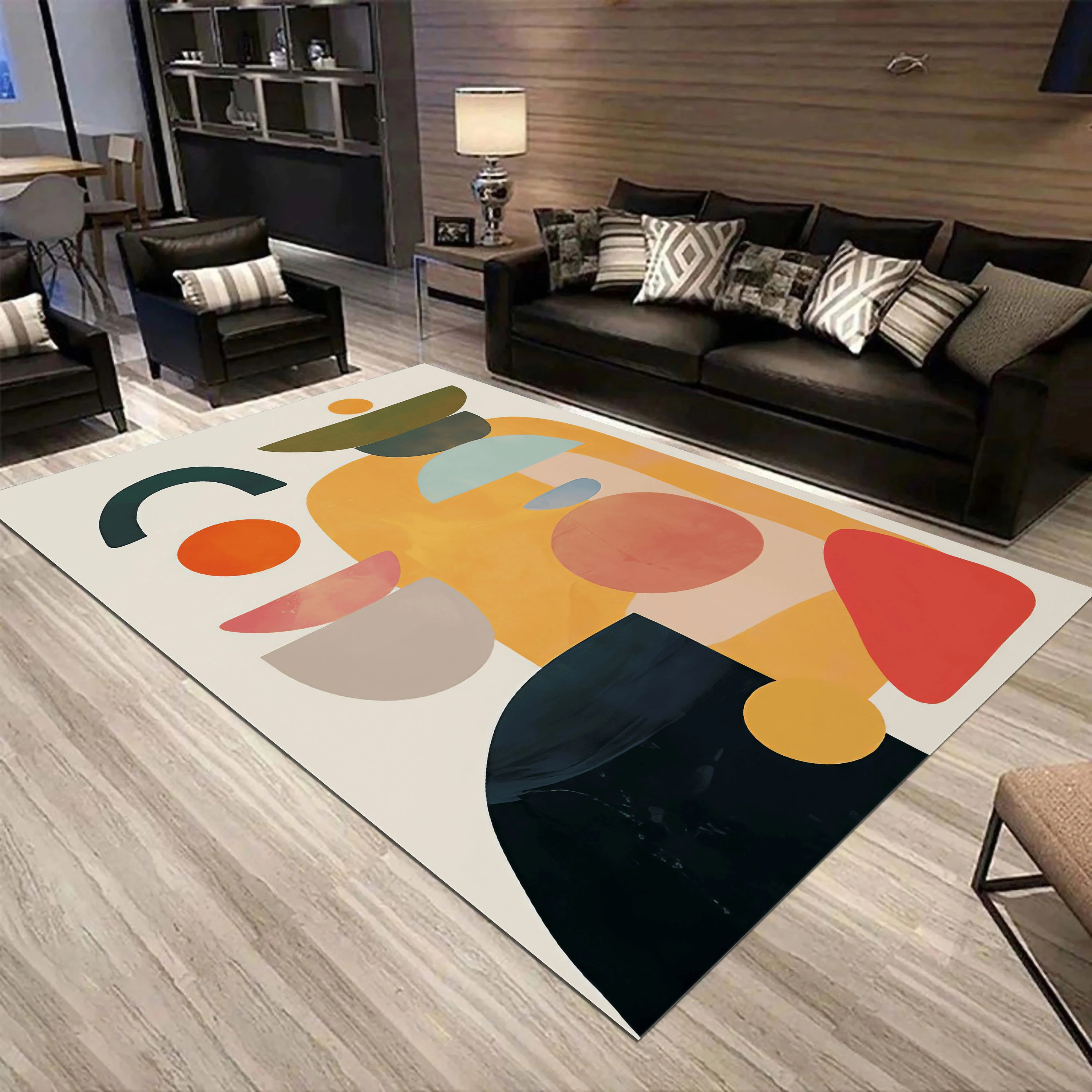 Soft Modern Abstract Rug Minimalist Nordic Scandinavian Area Rugs for Living Room Rug Bedroom Diningroom Kitchen Home Decoration