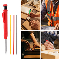 Solid Carpenter Pencil Woodworking Scribing Tool Mechanical Pencil Black Colorful Refill Architectural Carpentry Marking Scriber