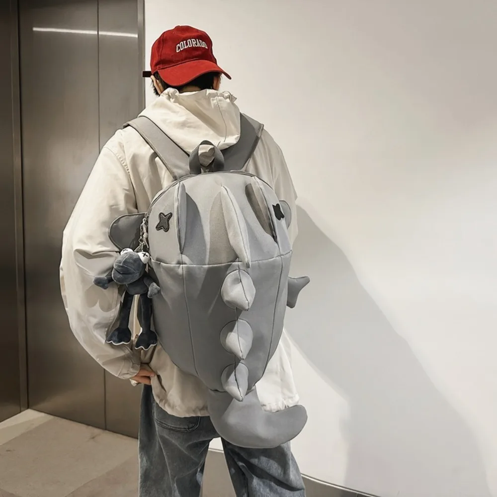 

Waterproof Trendy Shark Backpack Multi-pocket Large Capacity Travel Laptop Bag Nylon ins College Students Schoolbag Teenagers