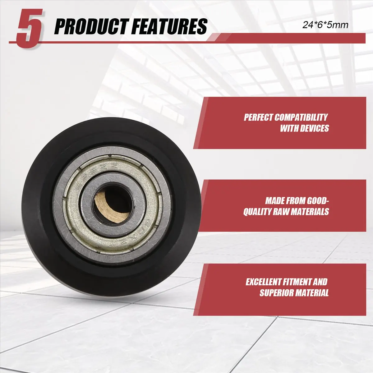 

[A90P] 12 Pcs 625Zz Plastic Pulley Wheels with Bearings Gear for 3D Printer Compatible with CR-10 / CR-10S / CNC Router Hybrid