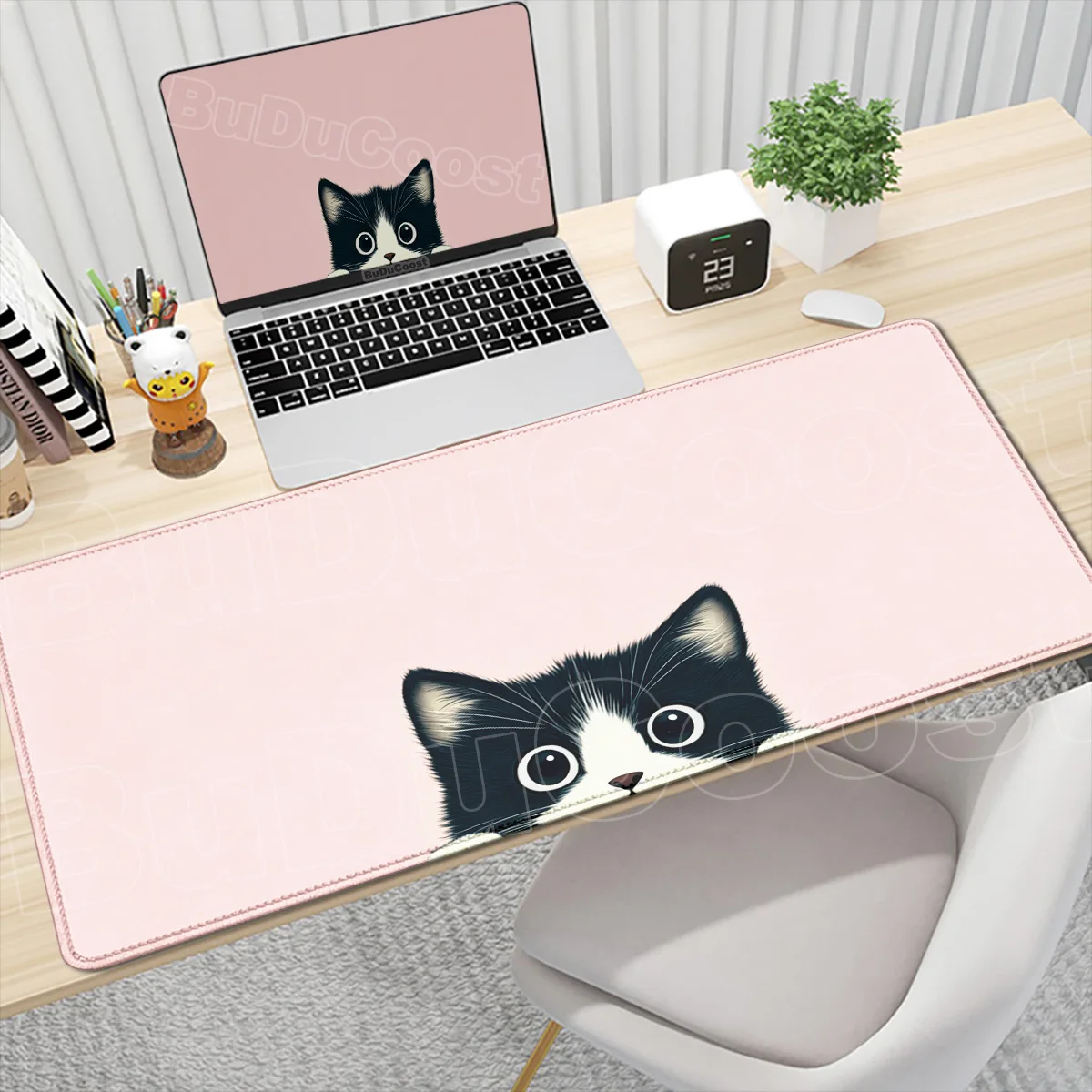 Cute cat mouse pad Relaxing desktop mat Aesthetic Decoration Desk Pad Office accessories desk organizers and trays XXL Officepad