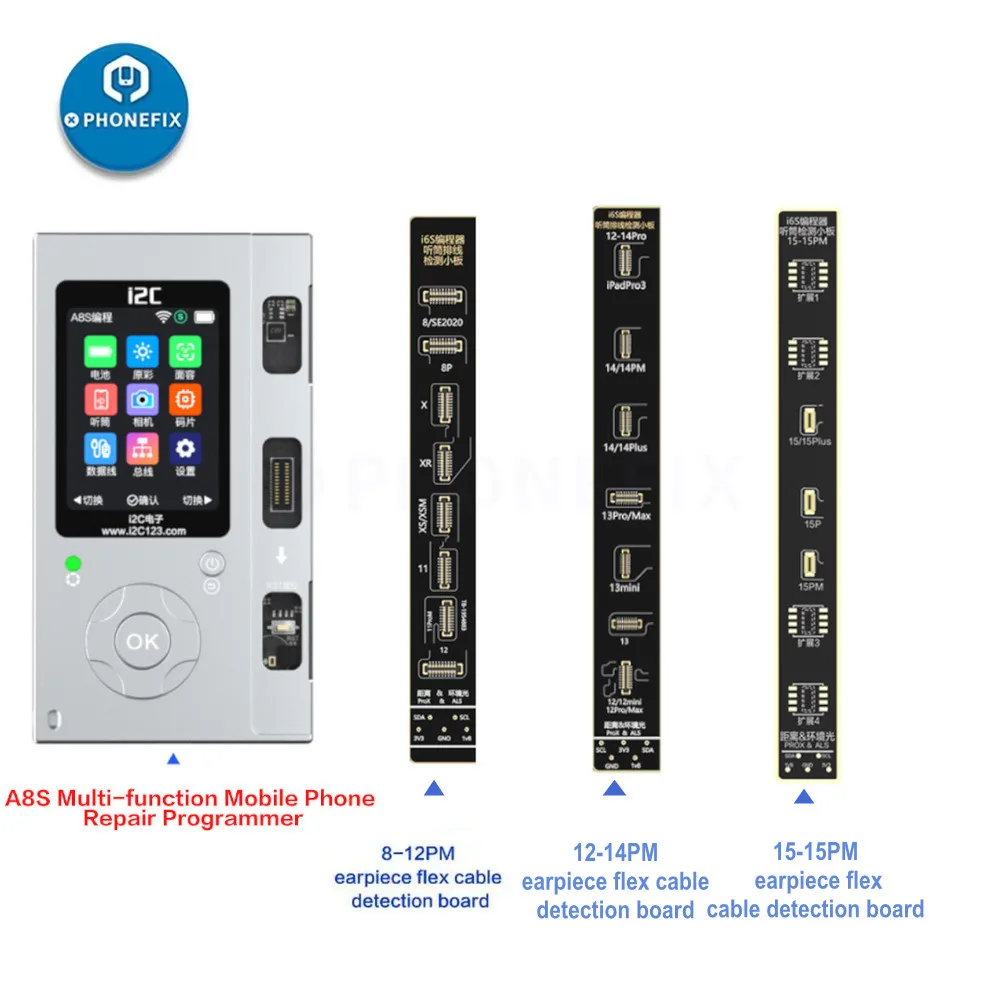 i2C i6S /A8S سماعة الأذن مستشعر القرب الكابلات المرنة استقبال FPC الكاشف آيفون 8-15PM حل مشكلة لهجة الوجه والحقيقية