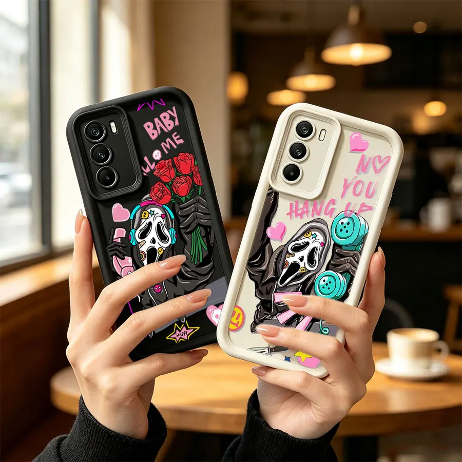 Ghostface Scream Cartoon Art Case For Motorola Moto Edge 70 60 50 Fusion Pro 40 NEO G86 G85 G84 G75 G56 G55 G54 G53 G45 E13 E14