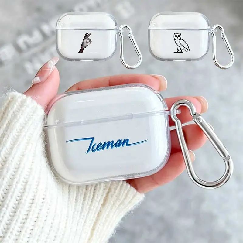 ICEMAN TPU Earphone Cover Transparent Soft Earphone Protector Case for Airpods Pro 3 2 1 4 drake  Fans Gifts