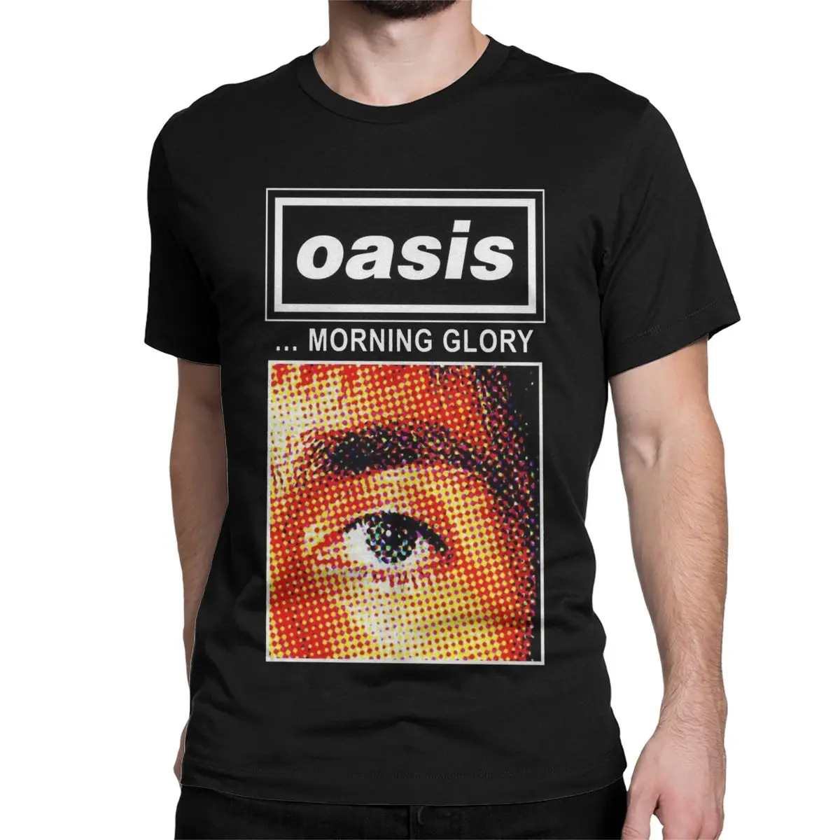 Men's O-Oasis Rock Band T Shirt Pure Cotton Clothes Fashion Short Sleeve Crewneck Tees Gift Idea T-Shirts