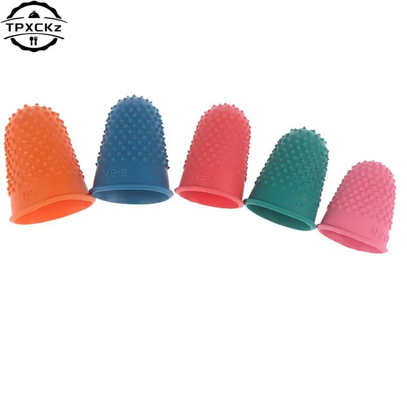 5Pcs/lot Counting Cone Rubber Thimble Protector Sewing Quilter Finger Tip Craft Needlework Sewing Accessories