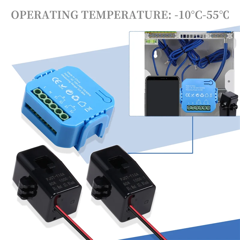 GROCE-2 Stuks Tuya Smart Energy Meter Power Productie Verbruik Bidirectionele Power Monitor Ondersteuning APP Controle