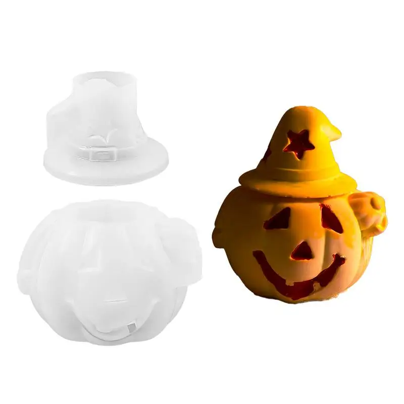 Molde De Silicone De Vela De Abóbora De Halloween, Castiçal, Decoração De Casa, Ornamentos De Armazenamento