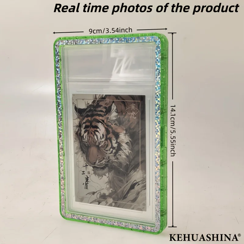 Glintedge Magnetic Slab Bumper Display Case Holder Protector Guard for PSA 35PT Graded Cards TCG Glitter Gradient UV-Resistant