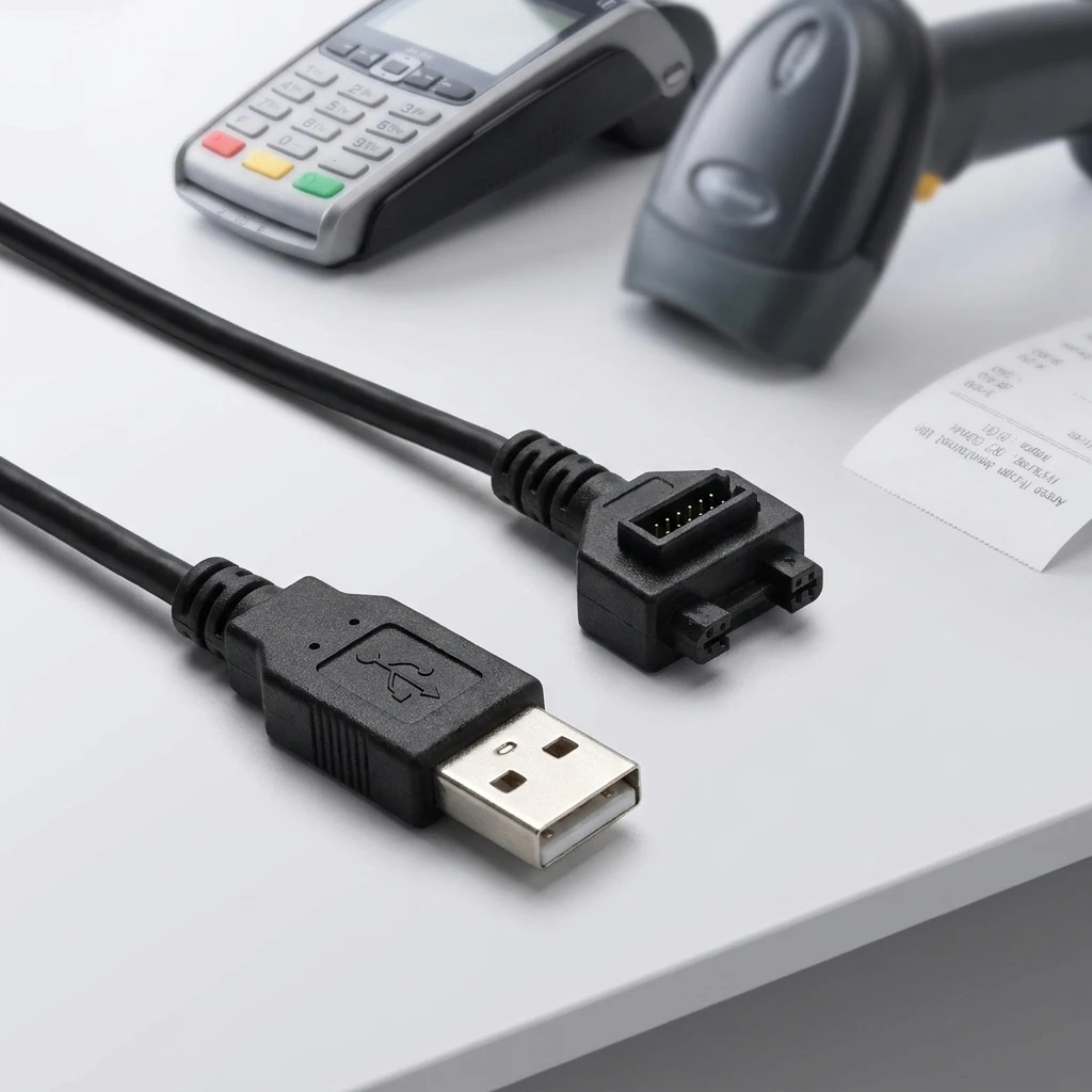 USB Cable for Verifone VX820 VX810 14-pin IDC to USB 480 Mbps Data Transmission USB Scanner Cable